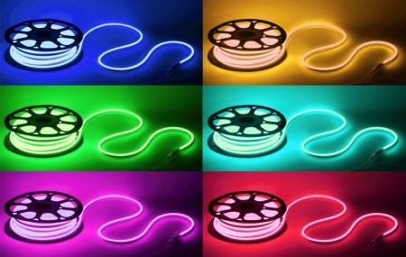 Лента светодиодная неоновая N5050 72-IP67-220V-20m-RGB многоцв. (уп.20м) Эра Б0053983