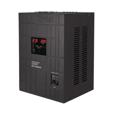 Стабилизатор напряжения RS-1/15000WS 1ф 15кВА релейный настен. с гальванической развязкой Uniel UL-00012635