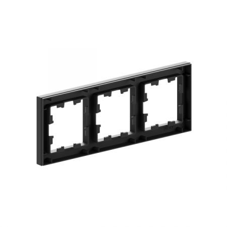 Рамка 3-м Эпика пластик черн. EKF UP1-FPB-03