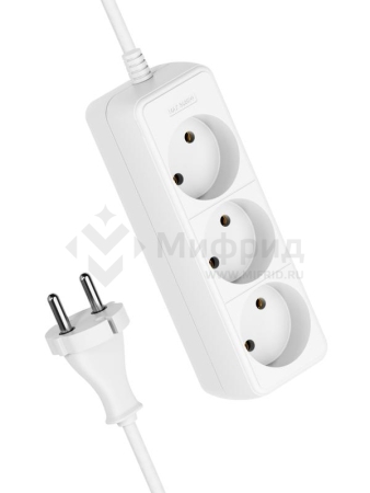 Удлинитель 3х1.5м без заземл. 16А IP20 ПВС 2х1.5 КОСМОС YKsm1.5m-3g(K)