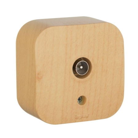 Розетка телевизионная TV 1-м ОП Quteo IP20 с топологией "звезда" дерево IEK 782269