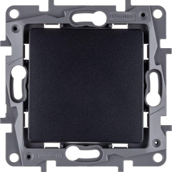 Выключатель 1-кл. СП Etika 10А IP20 250В 10AX авт. зажимы механизм антрацит IEK 672601