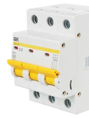 Выключатель автоматический модульный 3п C 16А 4.5кА ВА47-29 KARAT IEK MVA20-3-016-C