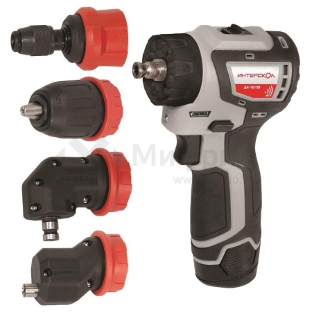 Дрель-шуруповерт аккумуляторная бесщеточн. ДА-10/12В 36 КомбиМАКС (Li-ion сумка 2 аккум. 2А.ч 4 насадки) ИНТЕРСКОЛ 687.2.2.78