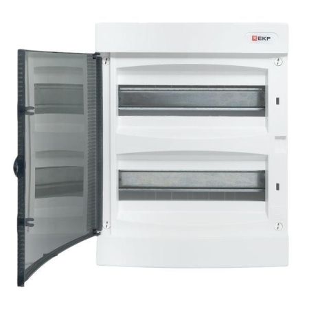 Щит распределительный навесной Unix 2х12мод. IP41 прозр. дверь PROxima EKF ux-2x12-n