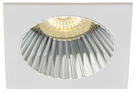 Светильник 4109 встраиваемый поворотный GU10 бел./хром пласт. IEK LT-UVB0-4109-GU10-1-K23