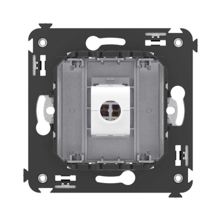 Розетка компьютерная 1-м СП Avanti "Закаленная сталь" RJ45 кат.5E без шторок механизм DKC 4404663