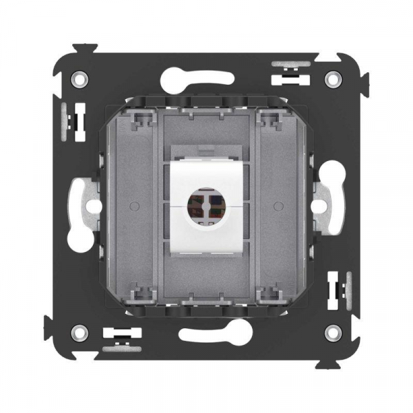 Розетка компьютерная 1-м СП Avanti "Закаленная сталь" RJ45 кат.5E без шторок механизм DKC 4404663