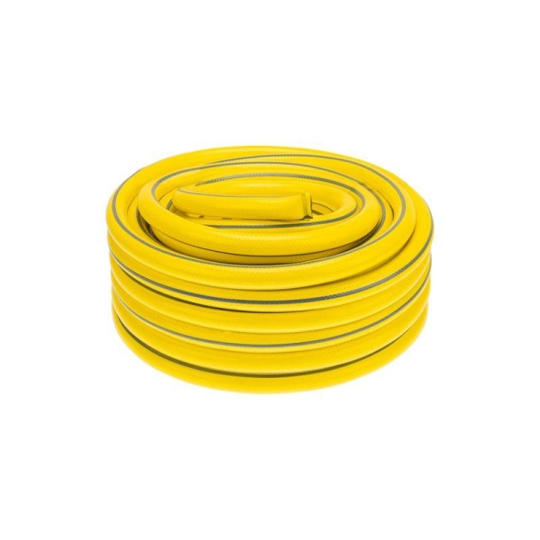 Шланг поливочный ПВХ 3-х слойный армированный 3/4дюйм 25м Профи Плюс ЧЕТЫРЕ СЕЗОНА 62-0229-1