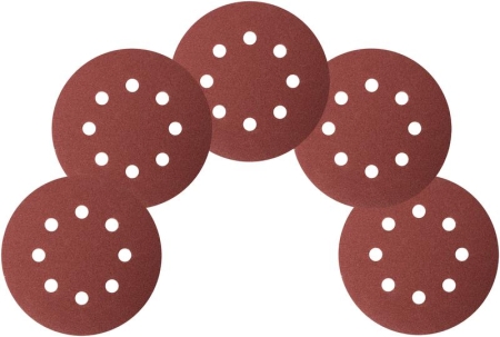 Круг шлифовальный с отверстиями (липучка) алюм./оксид 125мм Р 100 (уп.5шт) FIT 39665