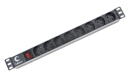 Блок евророзеток для 19дюйм шкафов 10А PDU-8P 8 розеток CABEUS 2402c