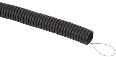 Труба гофрированная d40мм с протяжкой безгалоген. трудногорючая (FRHF) черн. (уп.25м) Эра Б0068910
